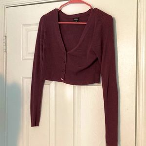 wild fable cropped ribbed cardigan